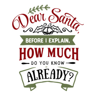 Dear Santa before I explain