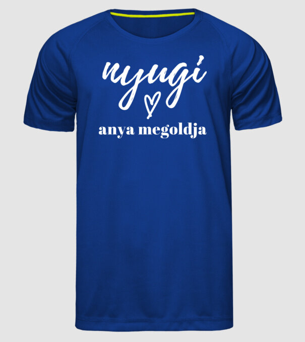  minta királykék pólón