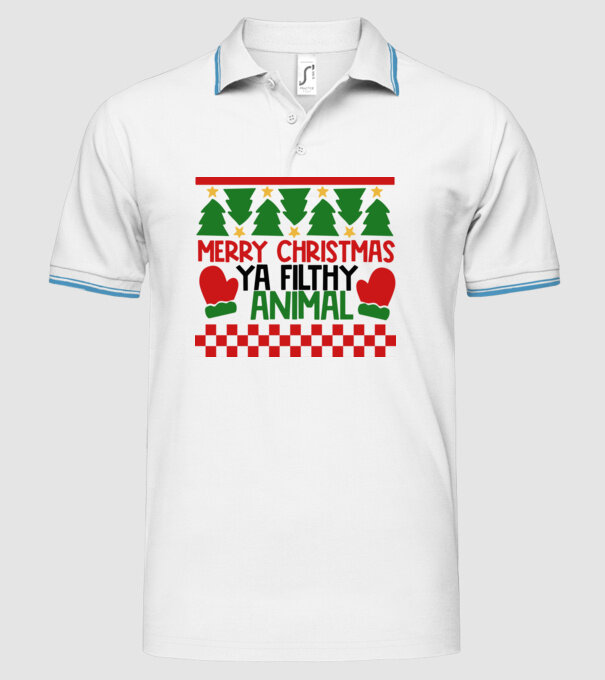  minta fehér pólón