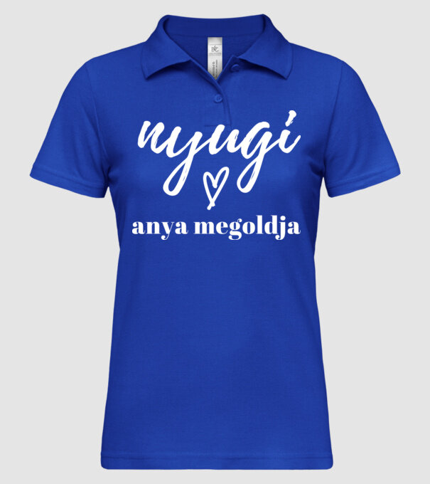  minta királykék pólón
