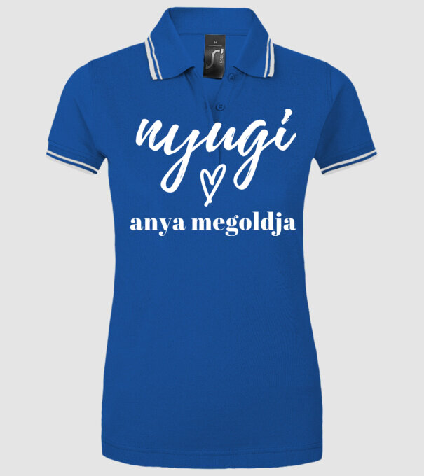  minta királykék pólón