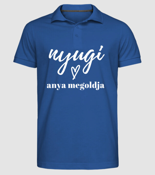  minta királykék pólón