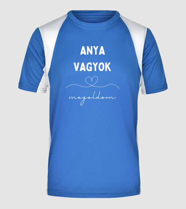  minta királykék pólón