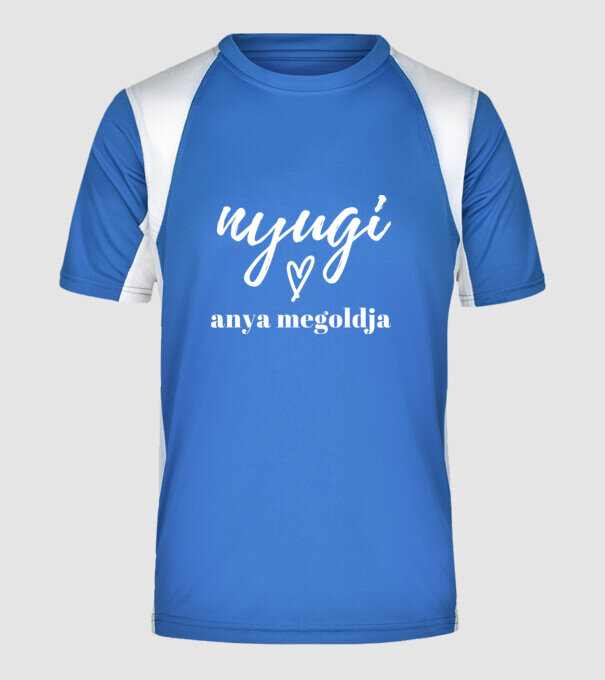  minta királykék pólón
