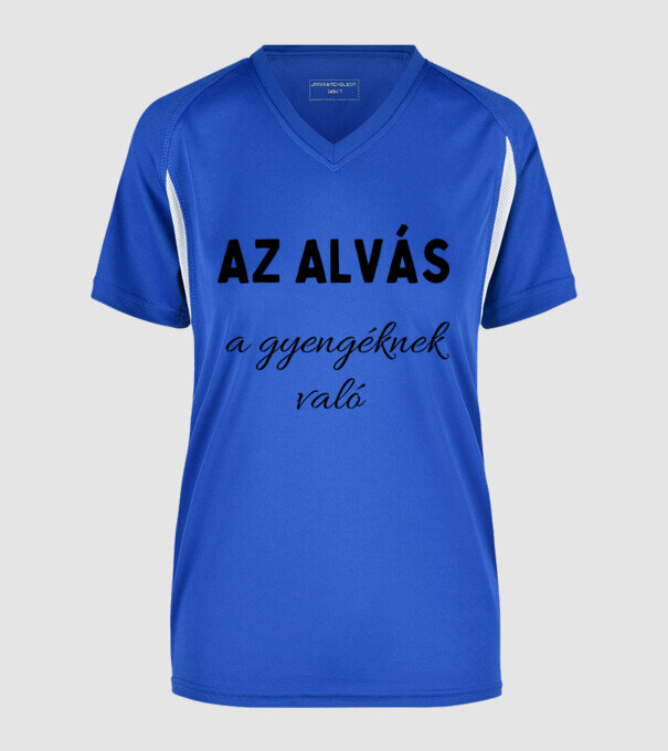  minta királykék pólón