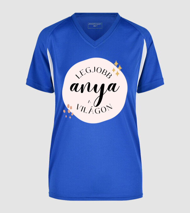  minta királykék pólón