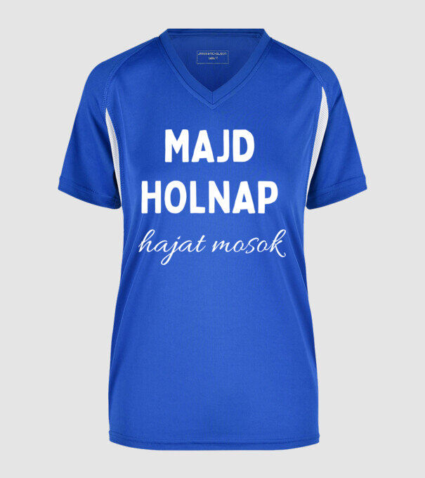  minta királykék pólón