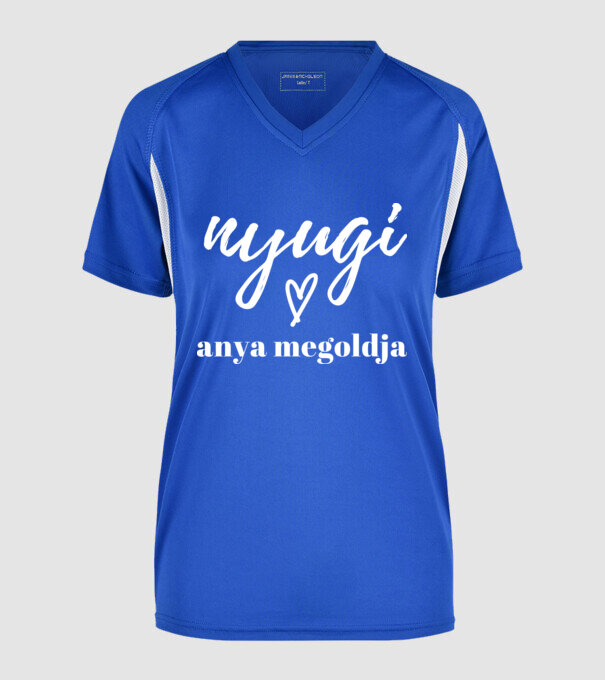  minta királykék pólón